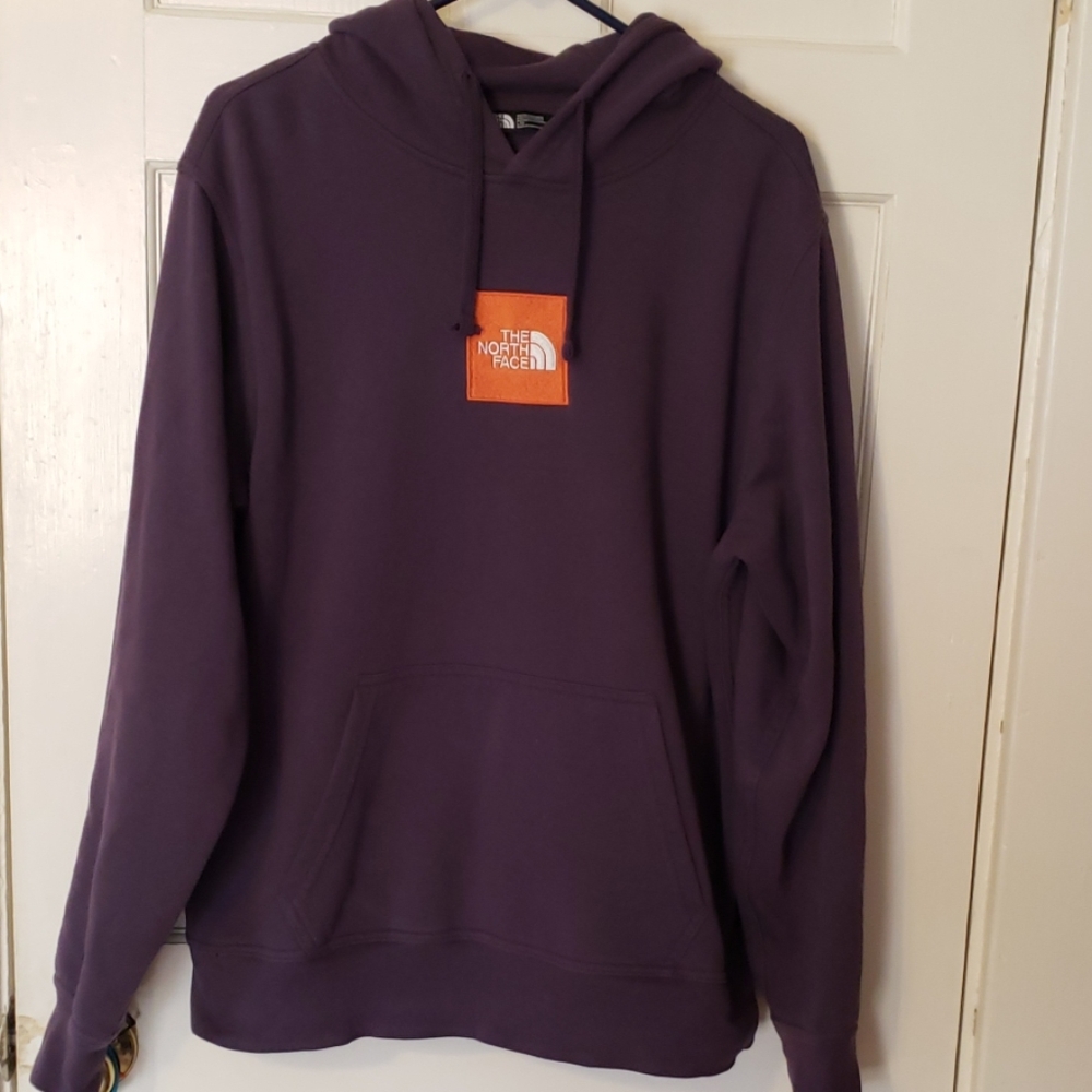 Purple north face sweatshirt